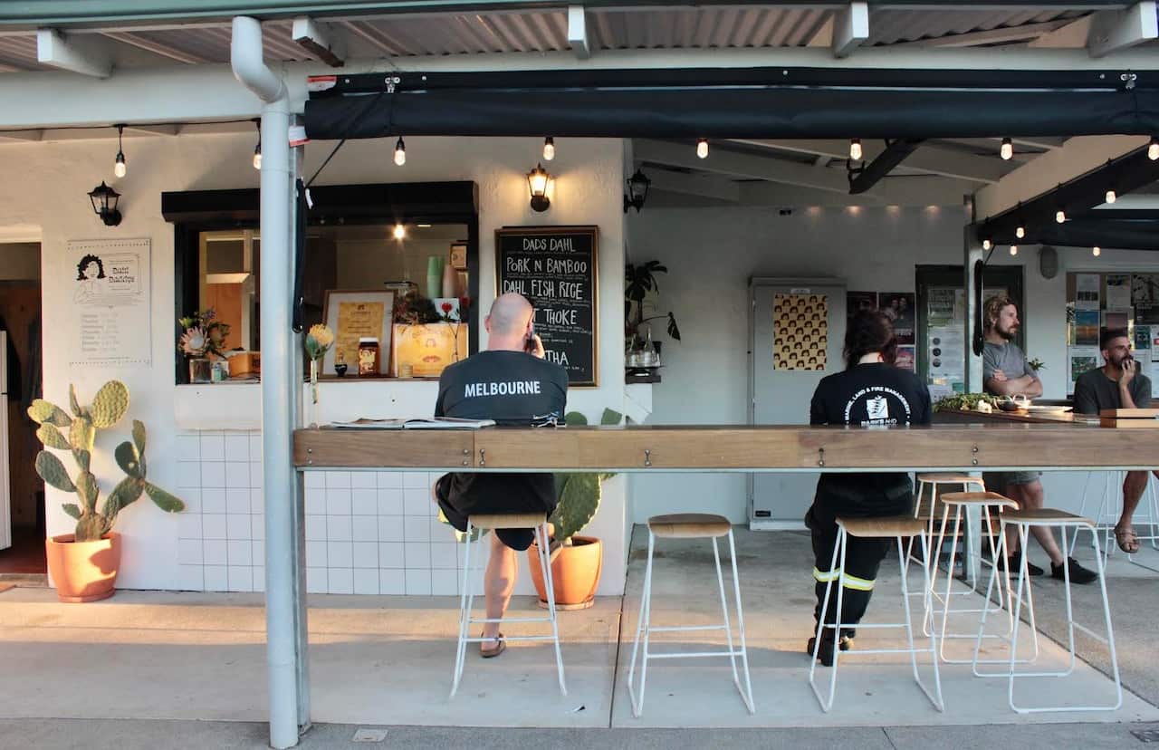 Canteen with diners outside