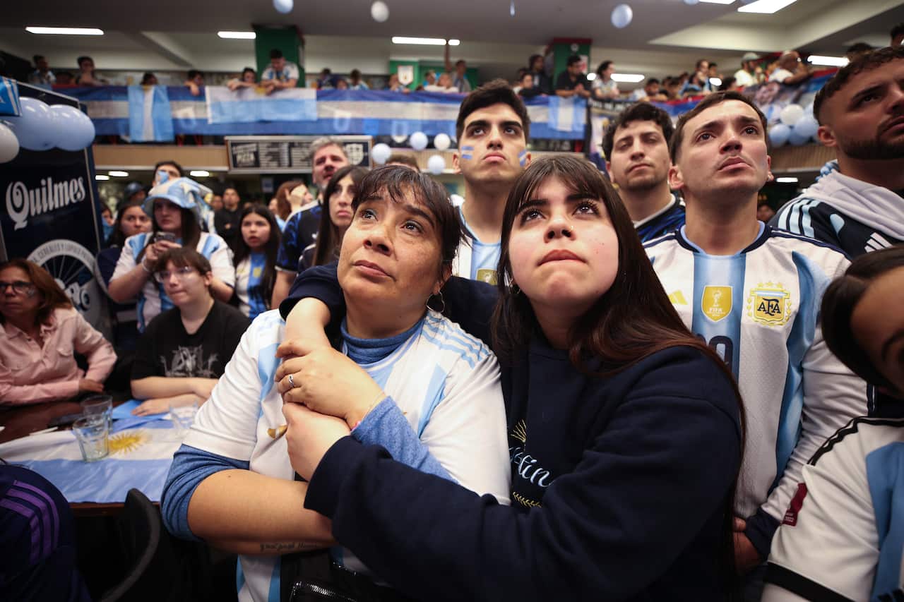 Football Fans Watch Spain v Argentina FIFA World Cup 2026