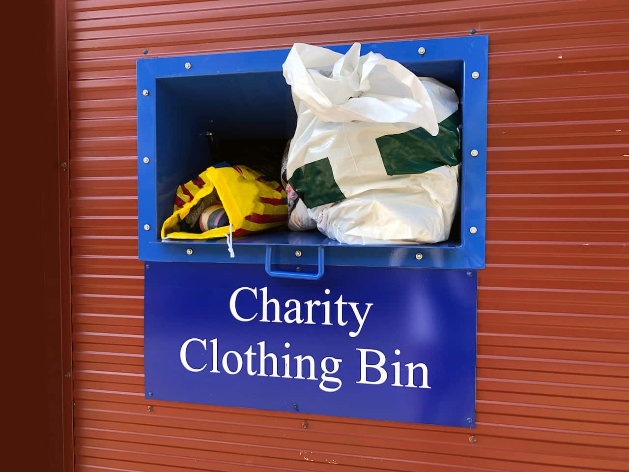 Australia Explained: Clothing Waste - donation bin 