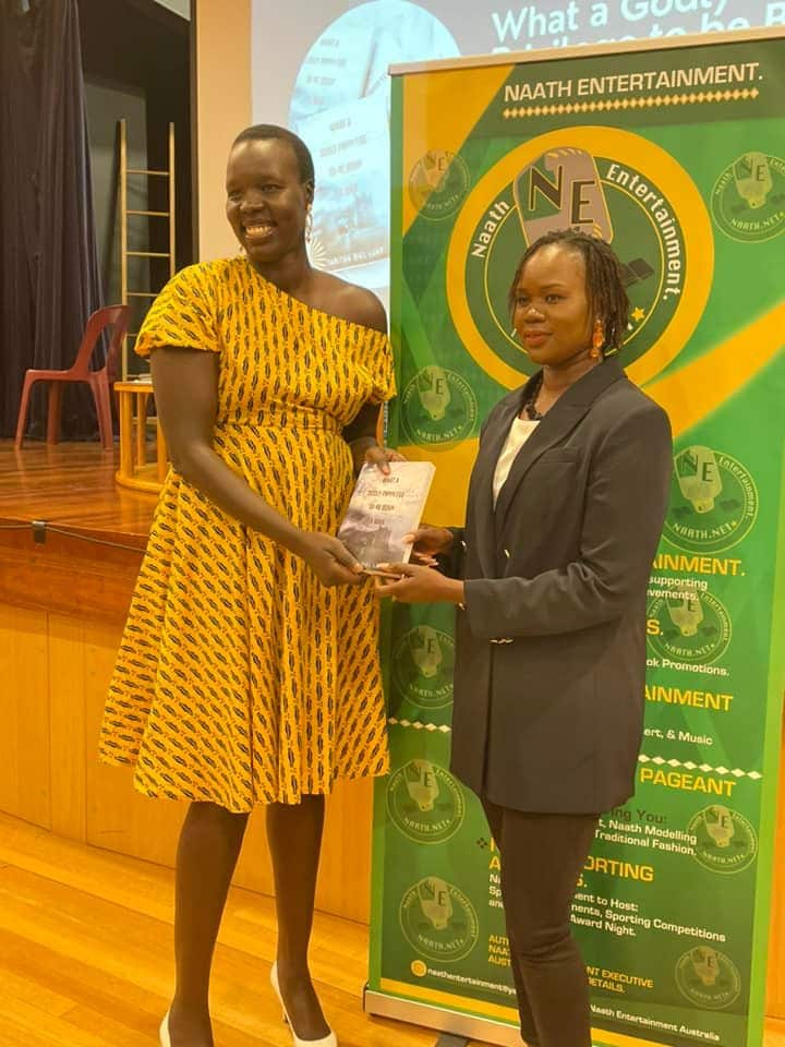 Nyadol Nyuon and Tabitha Nyaziel