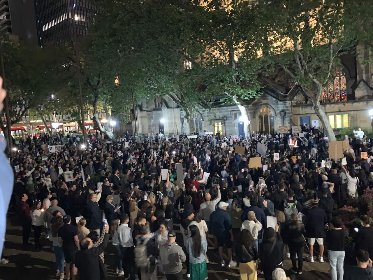 Sydney Town Hall protest on 25 September 2022 for Mahsa Amini 