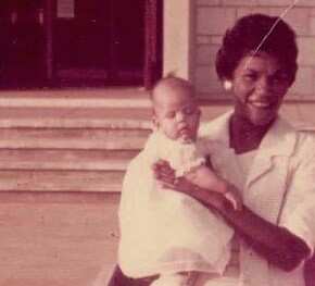 Aunty Lorraine Peeters holding baby Shaan Peeters in Darwin..jpg