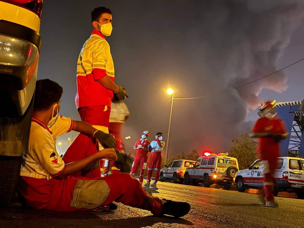 Explosion at Rajaie port in the city of Bandar Abbas, southern Iran