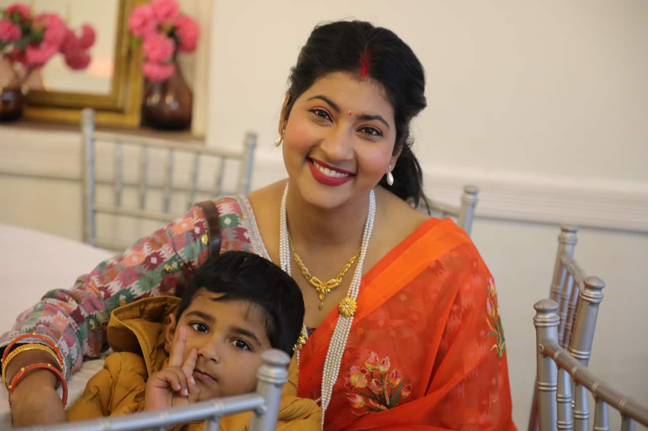 Attendees at the Teej event in Sydney.