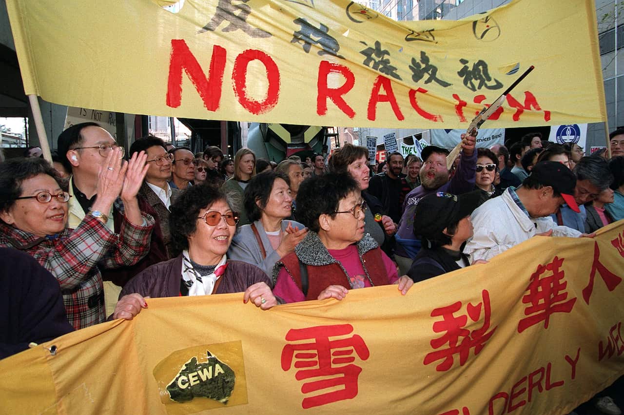 AUSTRALIA-HANSON-RACISM RALLY/1