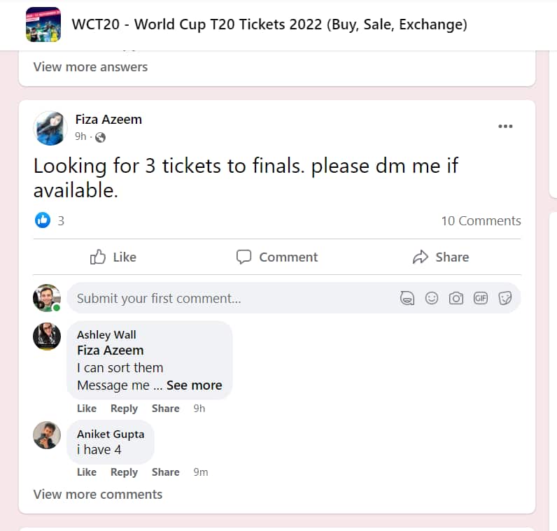 Pakistan fans are looking for tickets