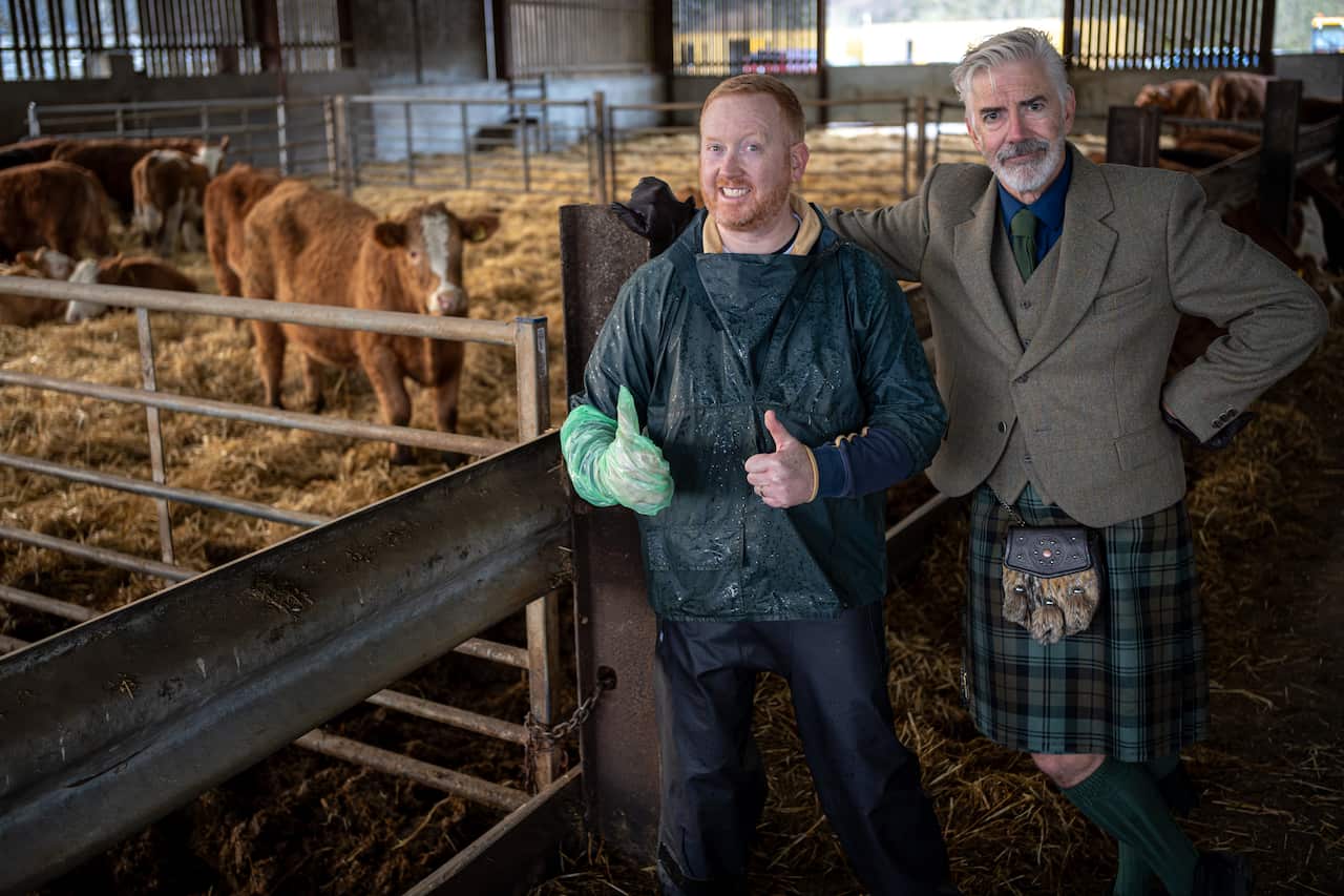 Luke McGregor and Shaun Micallef in Scotland.