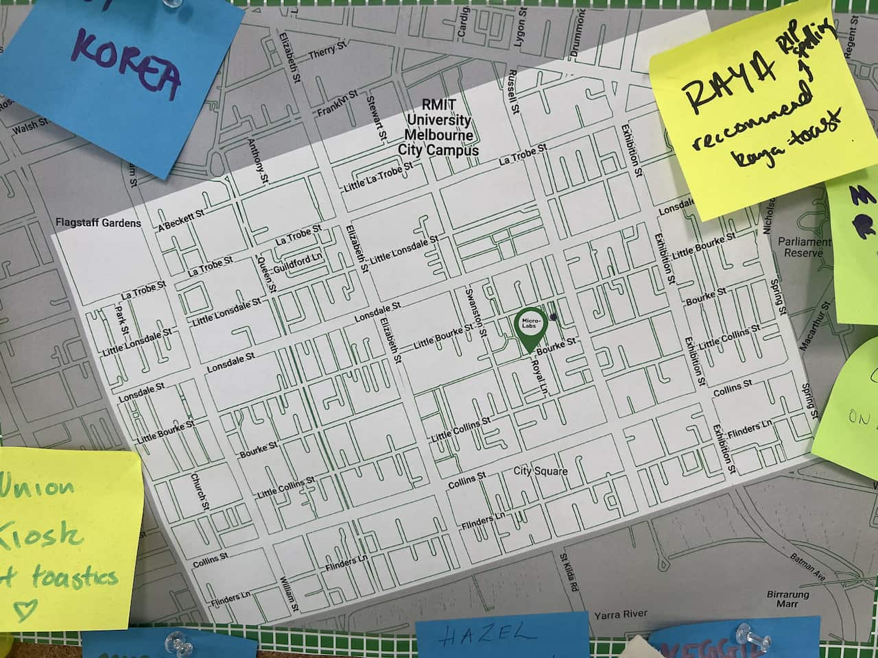 A map of Melbourne's CBD