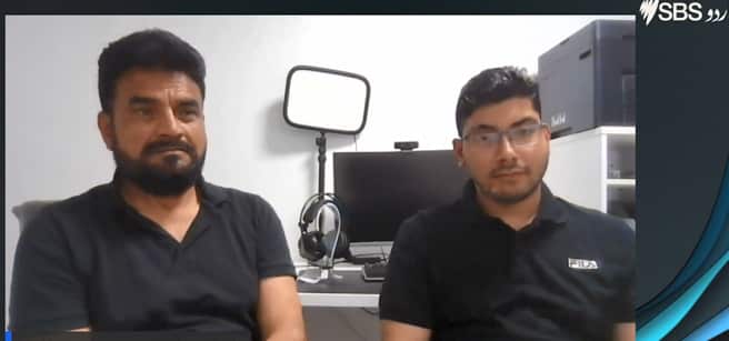 Father Shoib Zaidi with Ali Muhammad Zaidi