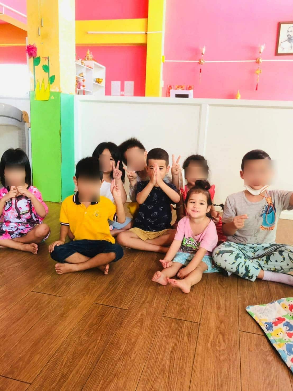 Sonny and Marni at Daycare in Bangkok.