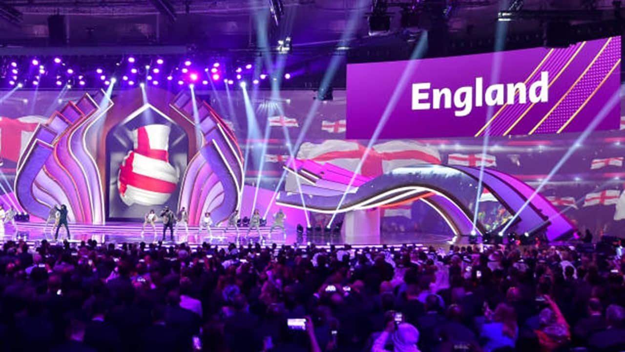 England as one of the participating nations is presented at the start of the FIFA World Cup 2022 .jpg