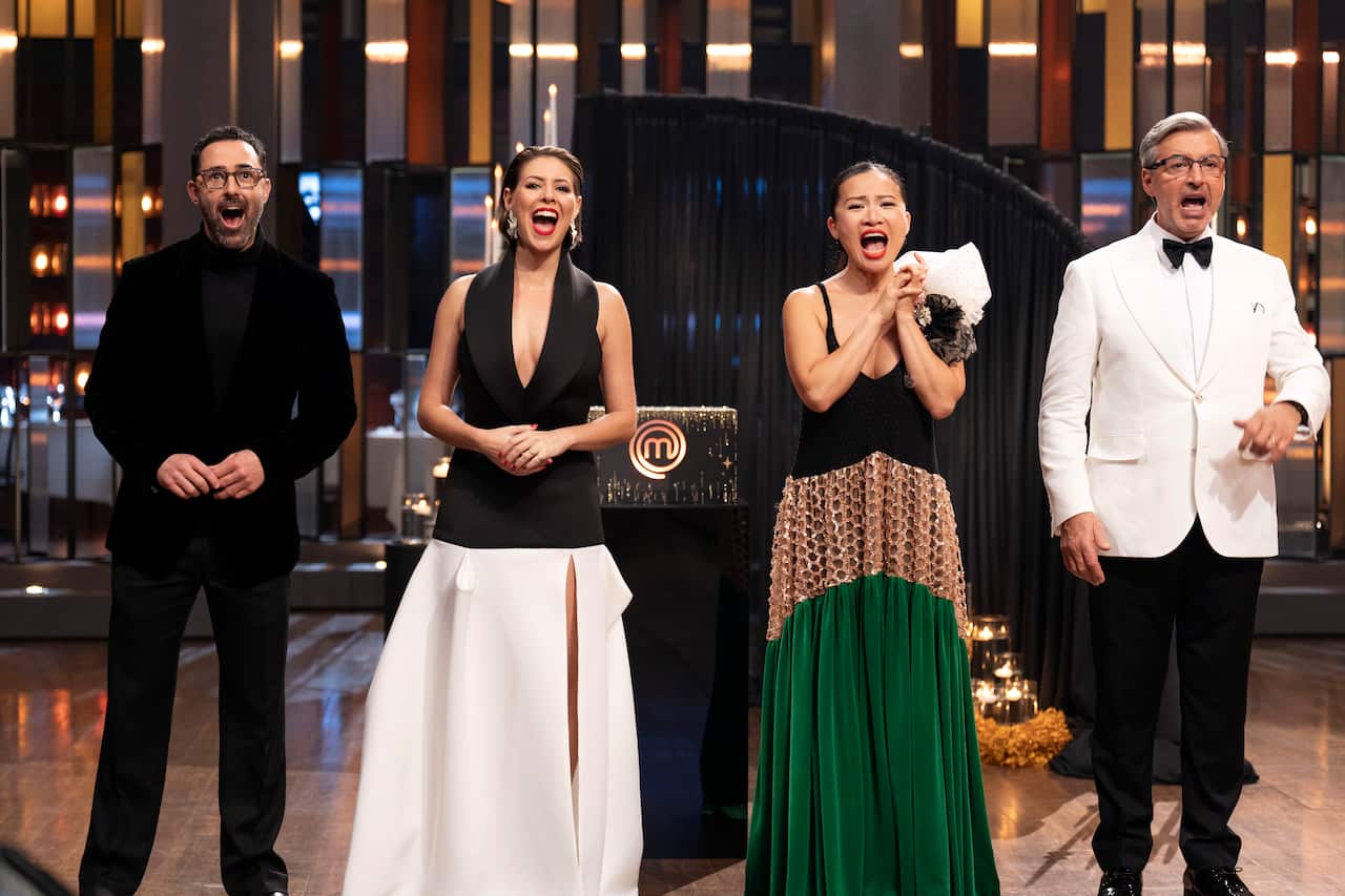 MasterChef Australia judges, from left: Andy Allen, Sofia Levin, Poh Ling Yeow, and Jean-Christophe Novelli.