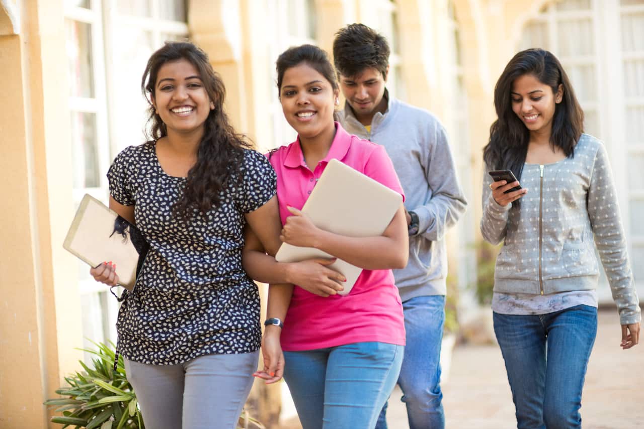 Young Indian female Students at University