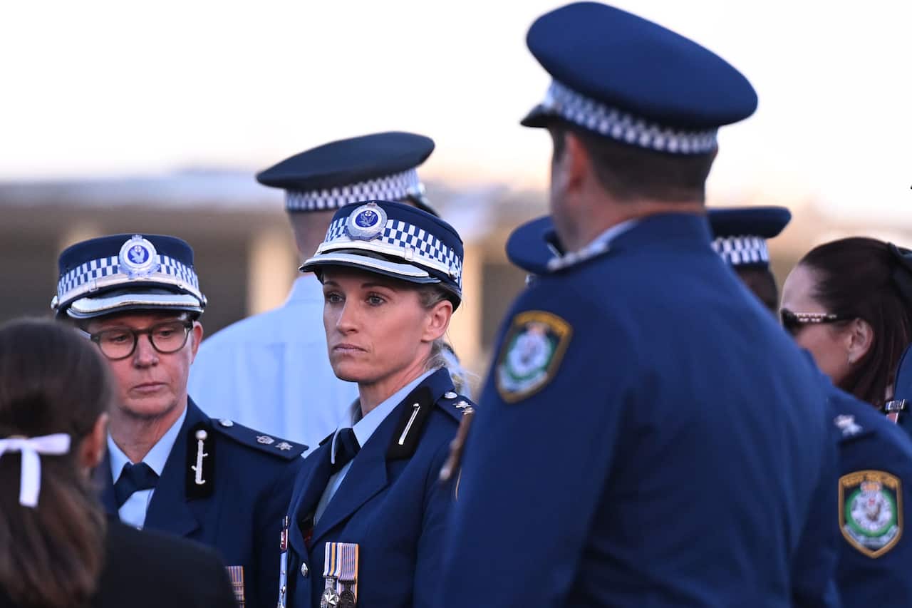 A group of police officers.