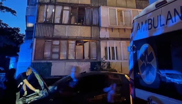 Three people, including an 11-year-old child, were killed in a Russian night attack on Kyiv city..jpg