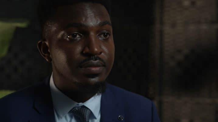 A man wearing a suit.