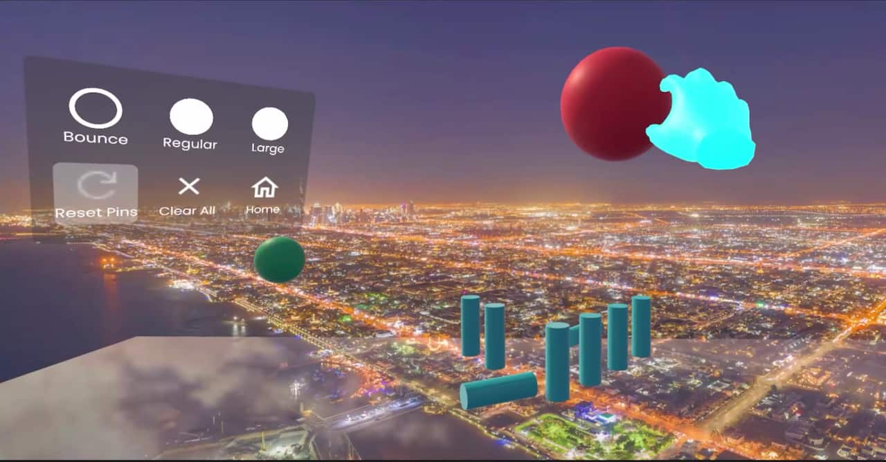 Mike Vasavada VirtReal nine pin bowling screen shot.png