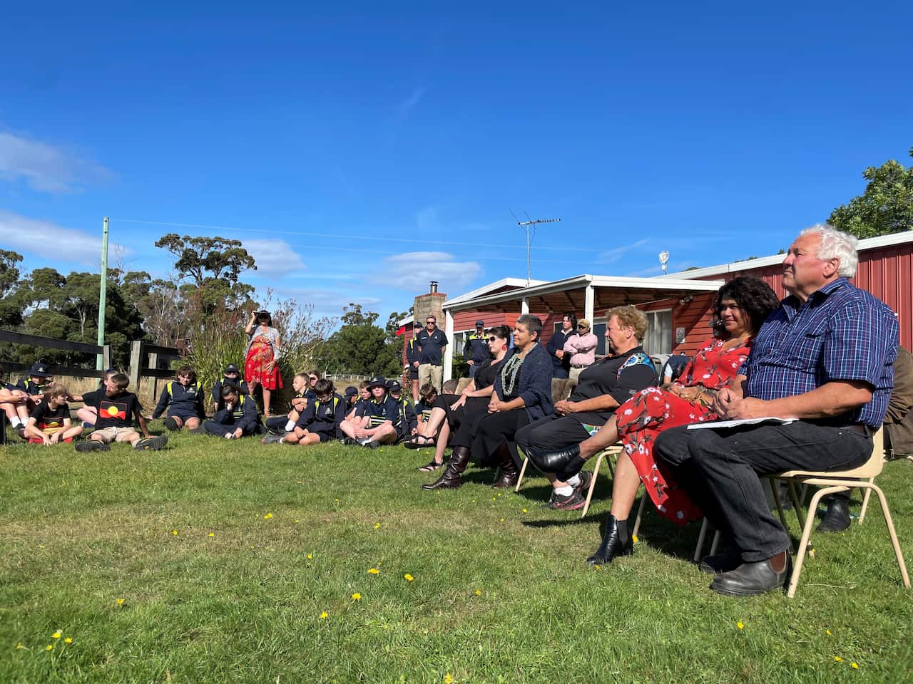 Children from St Aloysius Catholic College attended today’s historic event. 
