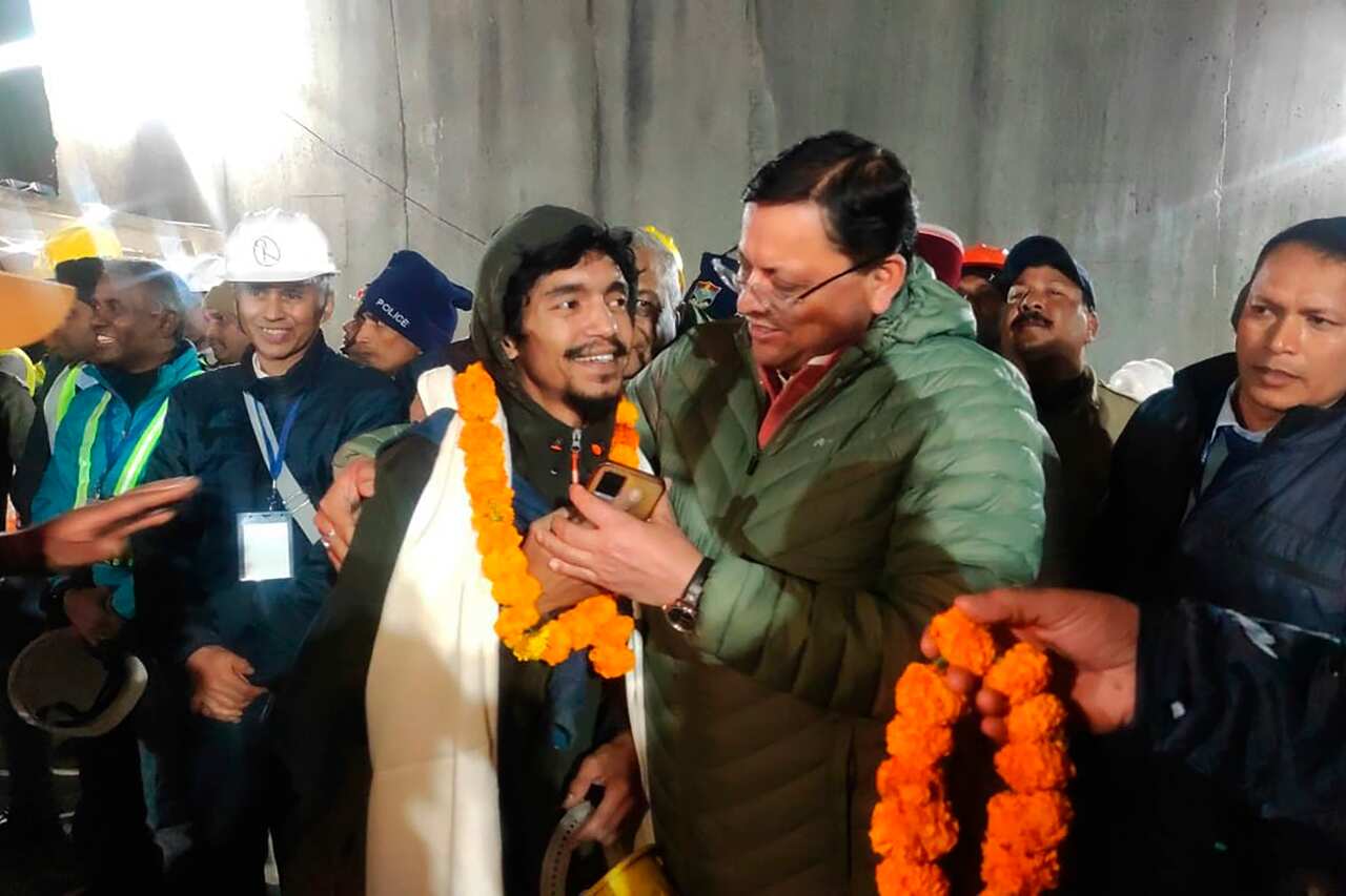 APTOPIX India Tunnel Collapse