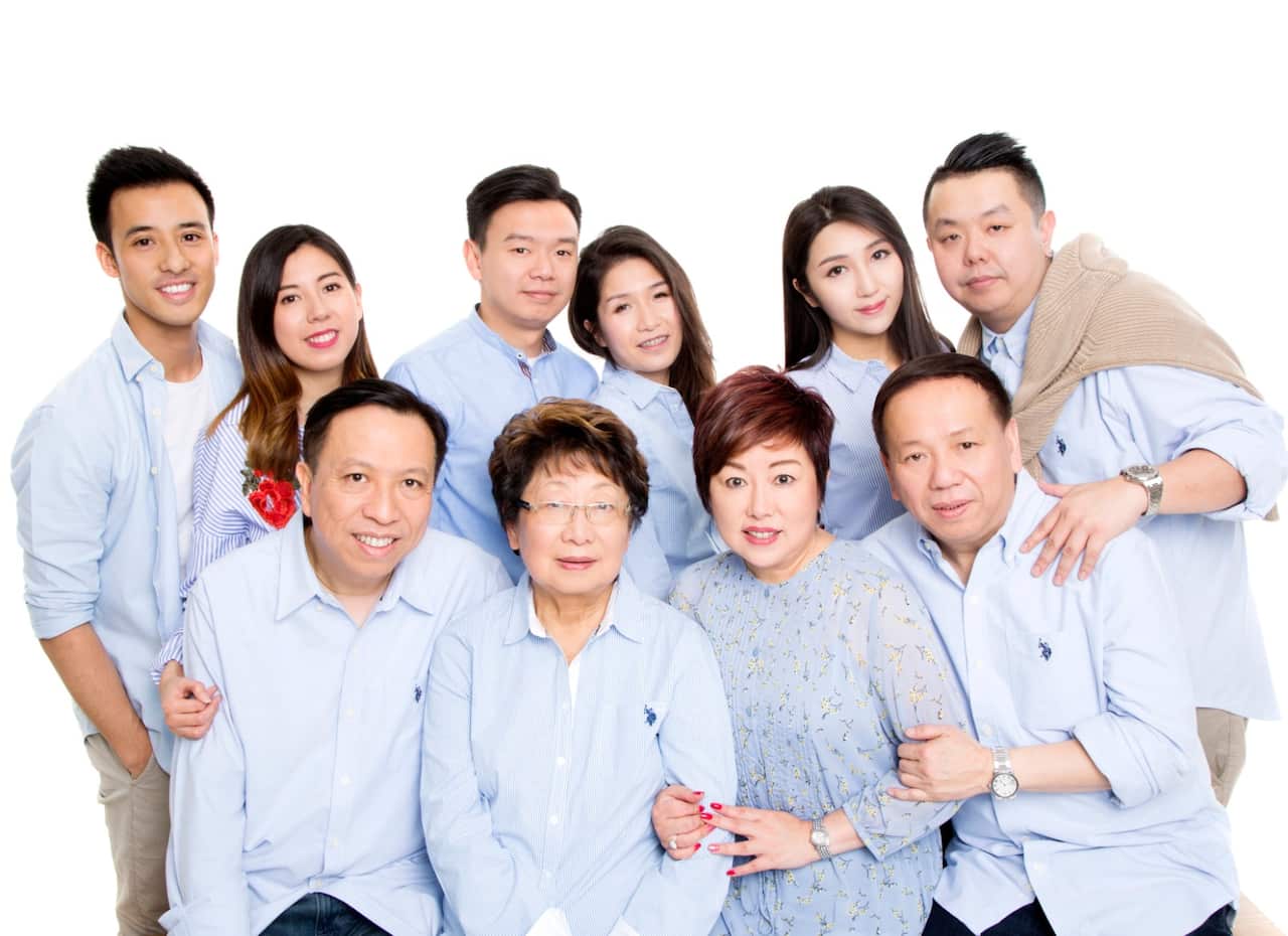 Annie Tang with her extended family
