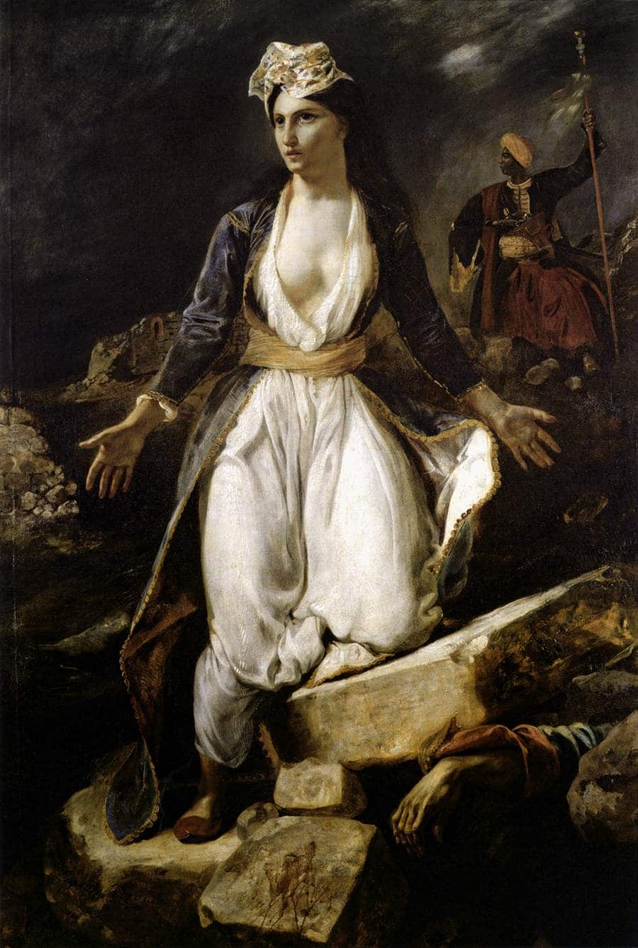 Eugène Delacroix's "La Grèce sur les ruines de Missolonghi", 1826 / Bordeaux, Museum of Fine Arts, on loan to the Xenokrateion Archaeological Museum, Mesologgi, for the exhibition "The Exodus of Missolonghi on Delacroix’s canvas" until 30th November 2026 