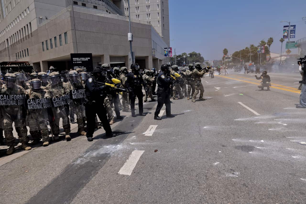Los Angeles. ICE Raid and National Guard Deployemnt Protest