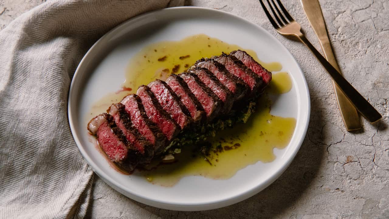 BBQ rump cap with salsa fresca