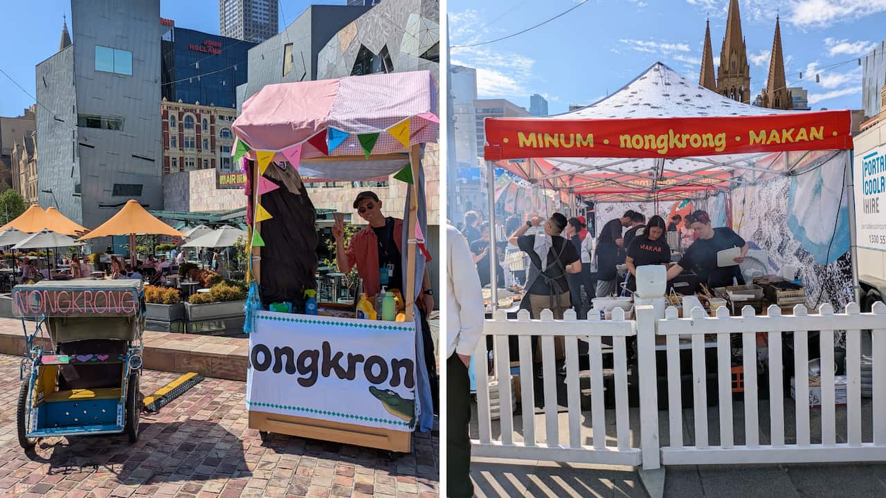  Attendees could also sample Indonesian street food and browse market stalls from local creators.