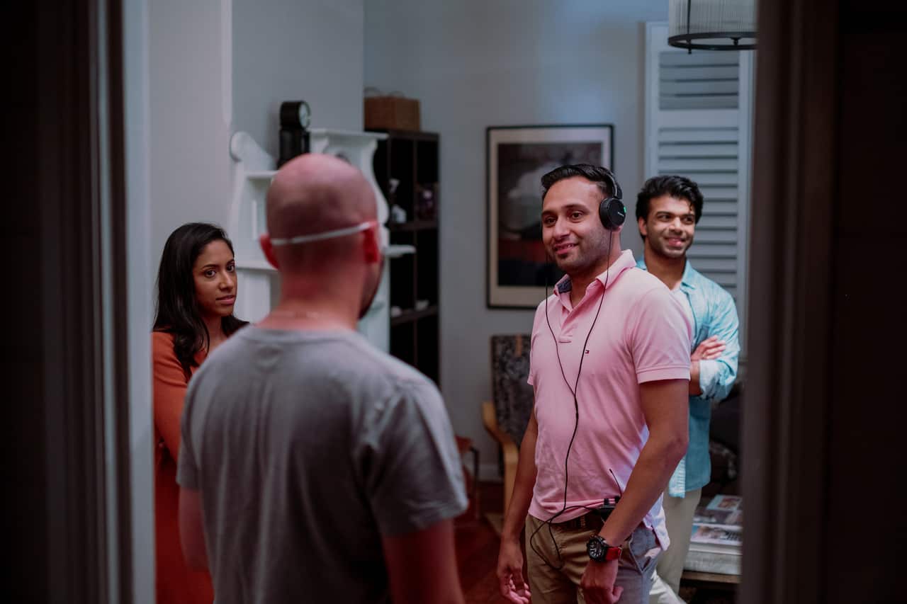 Ron Kahlon on the set of his award-winning film 'The Untold'