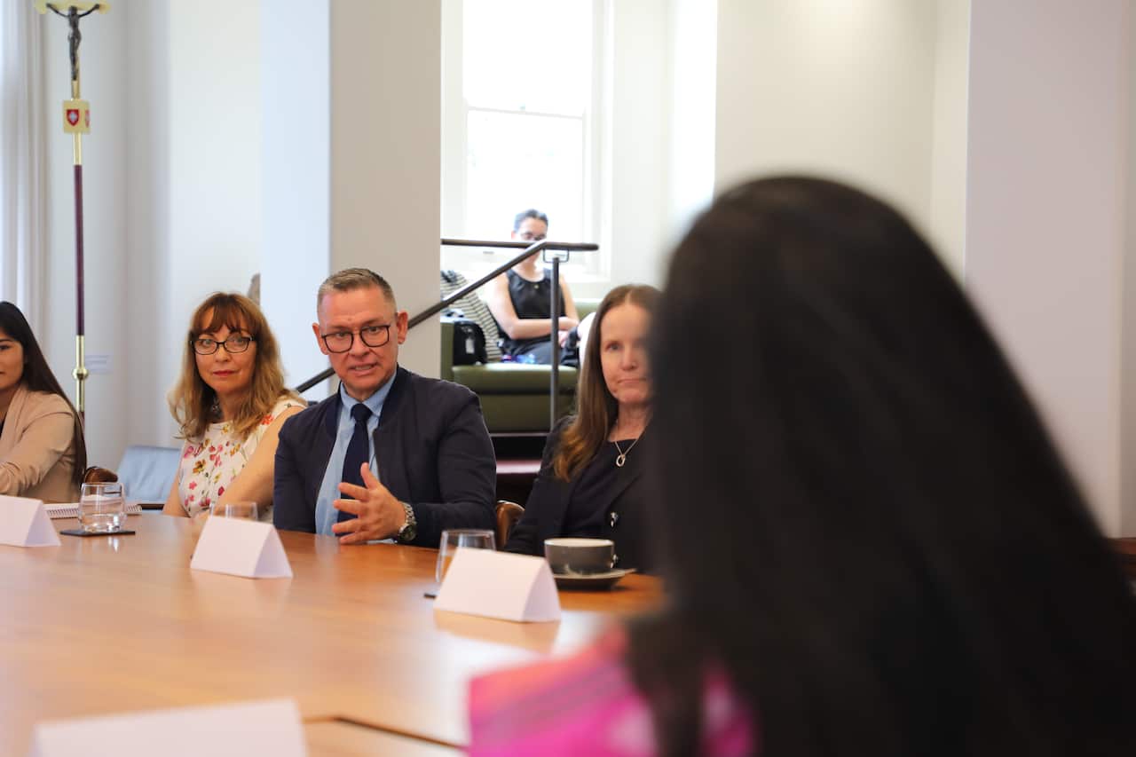 Sunita Dangol, Deputy Mayor of Kathmandu Metropolitan City, faces questions from the participants about her journey and future endeavors during a program in Sydney.