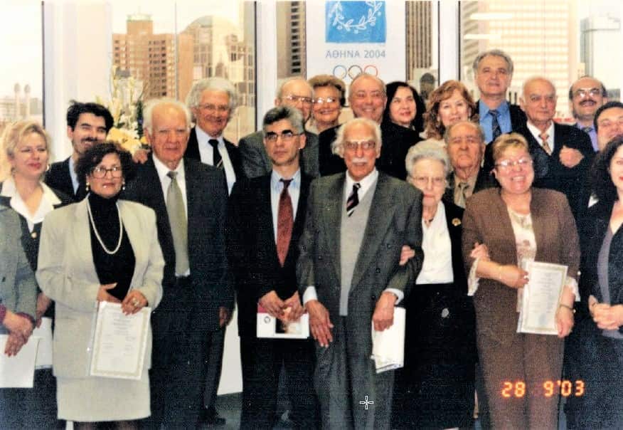 Launch of Antipodes and Literary Competition winners, September 28, 2003 with Consul General Mr Kouvaritakis at the Greek Community of Melbourne