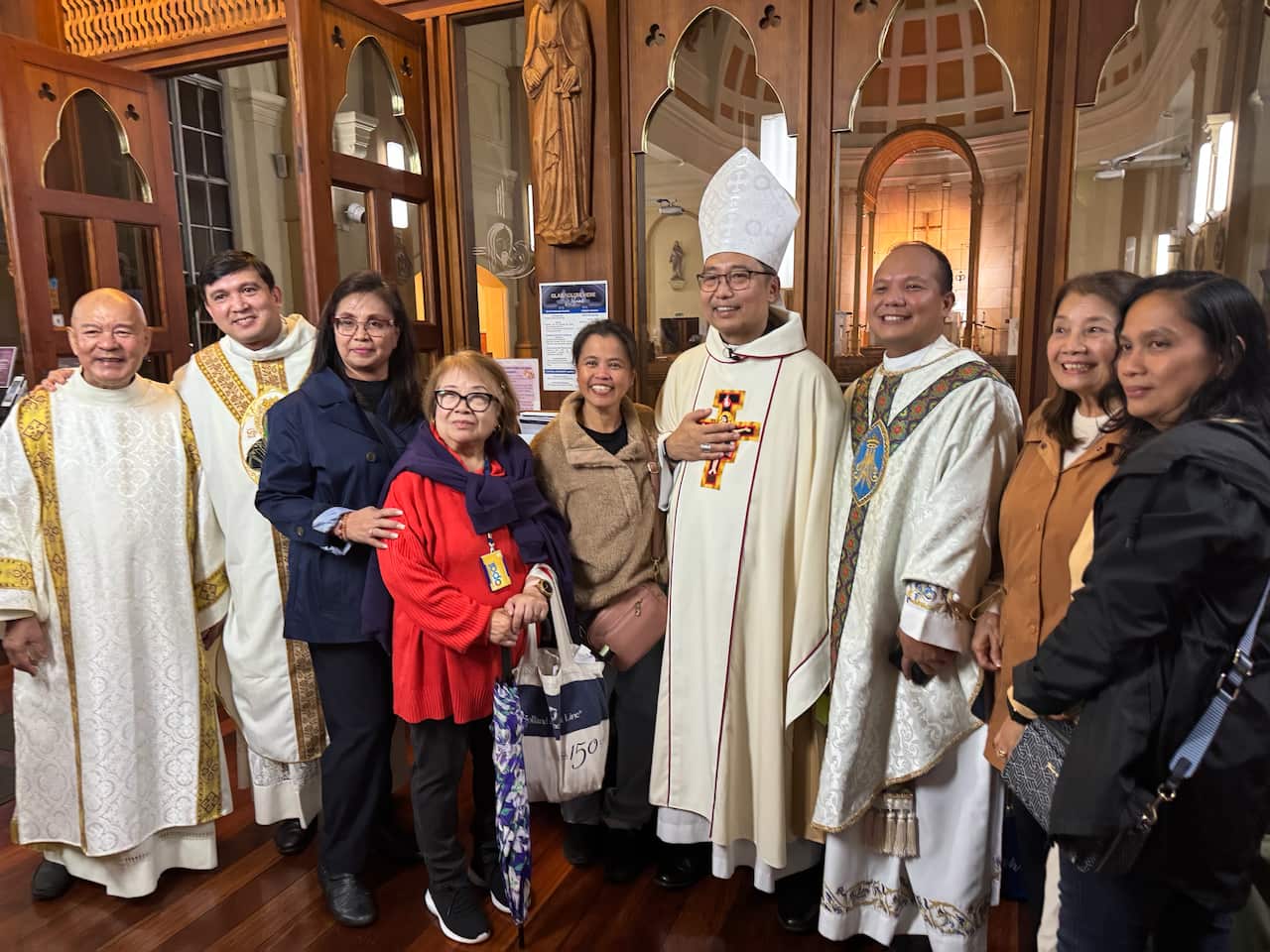 Bishop Rene Ramirez, together with other priests, led a special mass at Our Lady of Dolours Catholic Church in Chatswood in late April 2025 during a visit to Sydney.