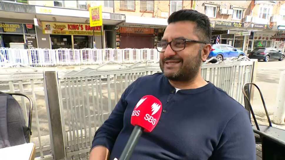 A man is being interviewed by SBS.