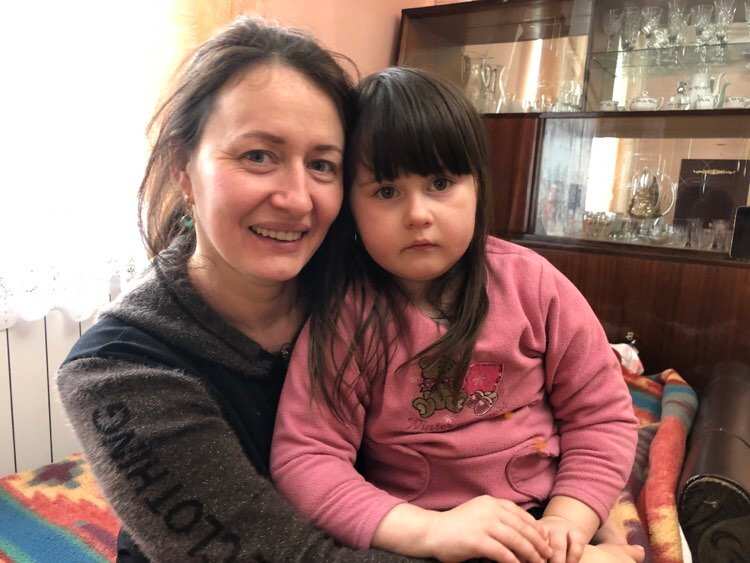 Anna Rentchiuk and four-year-old daughter Malina 