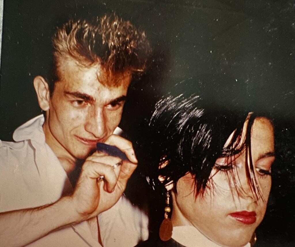 Roberto Ricci at a hairdresser's contest in 1983.