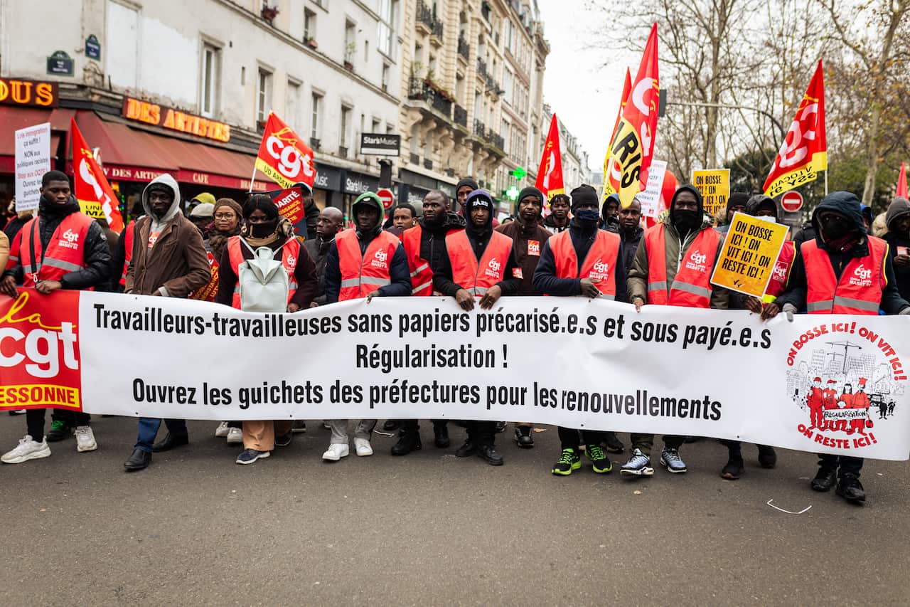 Non Documented Migrants Demonstration, in Paris - 14 Dec 2024