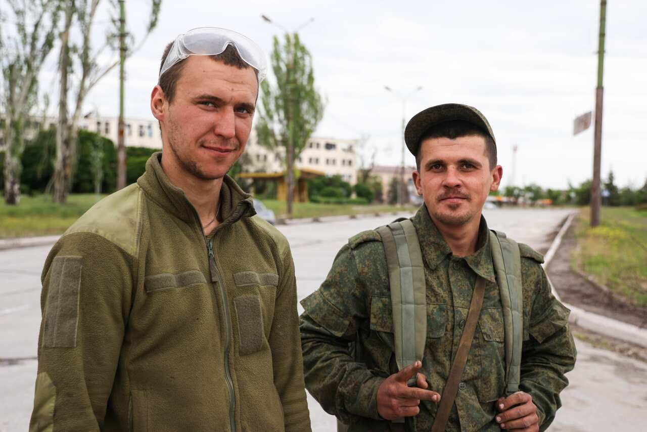 Servicemen of the People's Militia of the Donetsk People's Republic