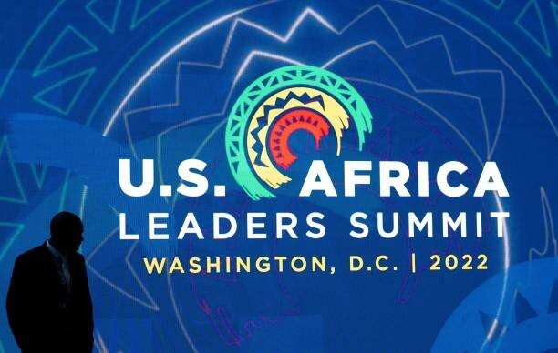 Attendees of the US - Africa Leaders Summit walk through the Walter E. Washington Convention Center