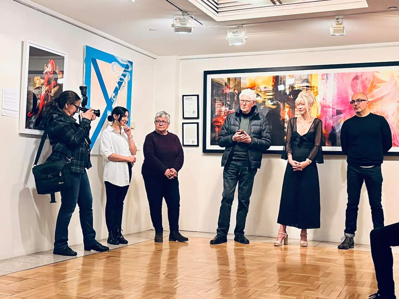 Στα εγκαίνια της έκθεσης Antipodean Palette 