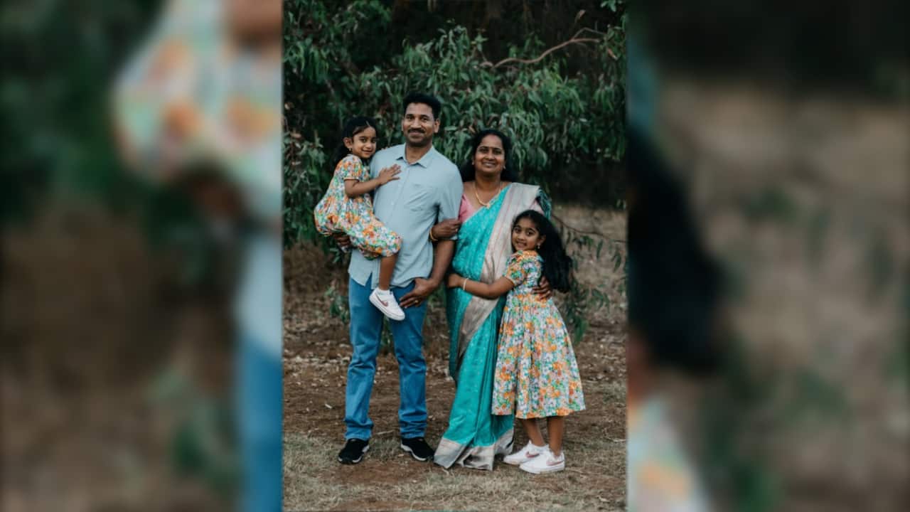 Tharnicaa, Nades, Priya and Kopika Murugappan (L-R).