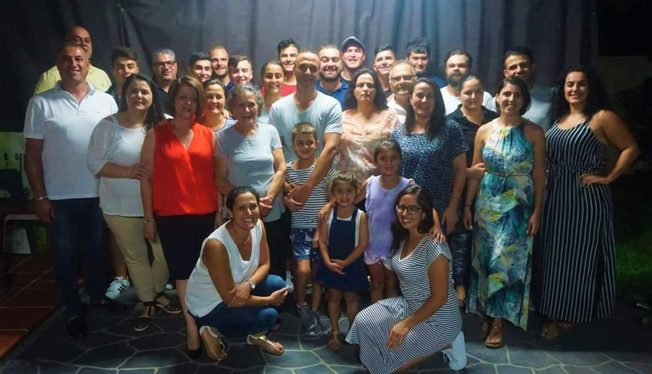 Rose Succar with her children and grandchildren