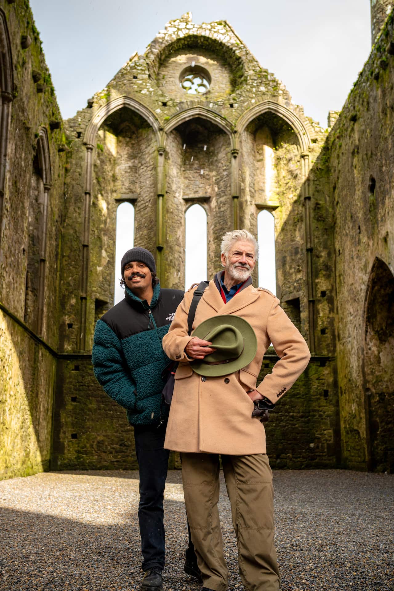 Tony Armstrong and Shaun Micallef in Ireland in 'Shaun Micallef's Origin Odyssey'