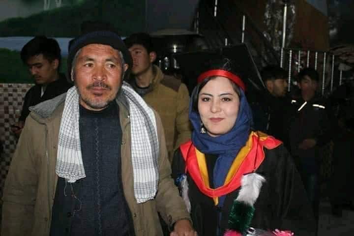 Tahira, during her graduation from Kabul University
