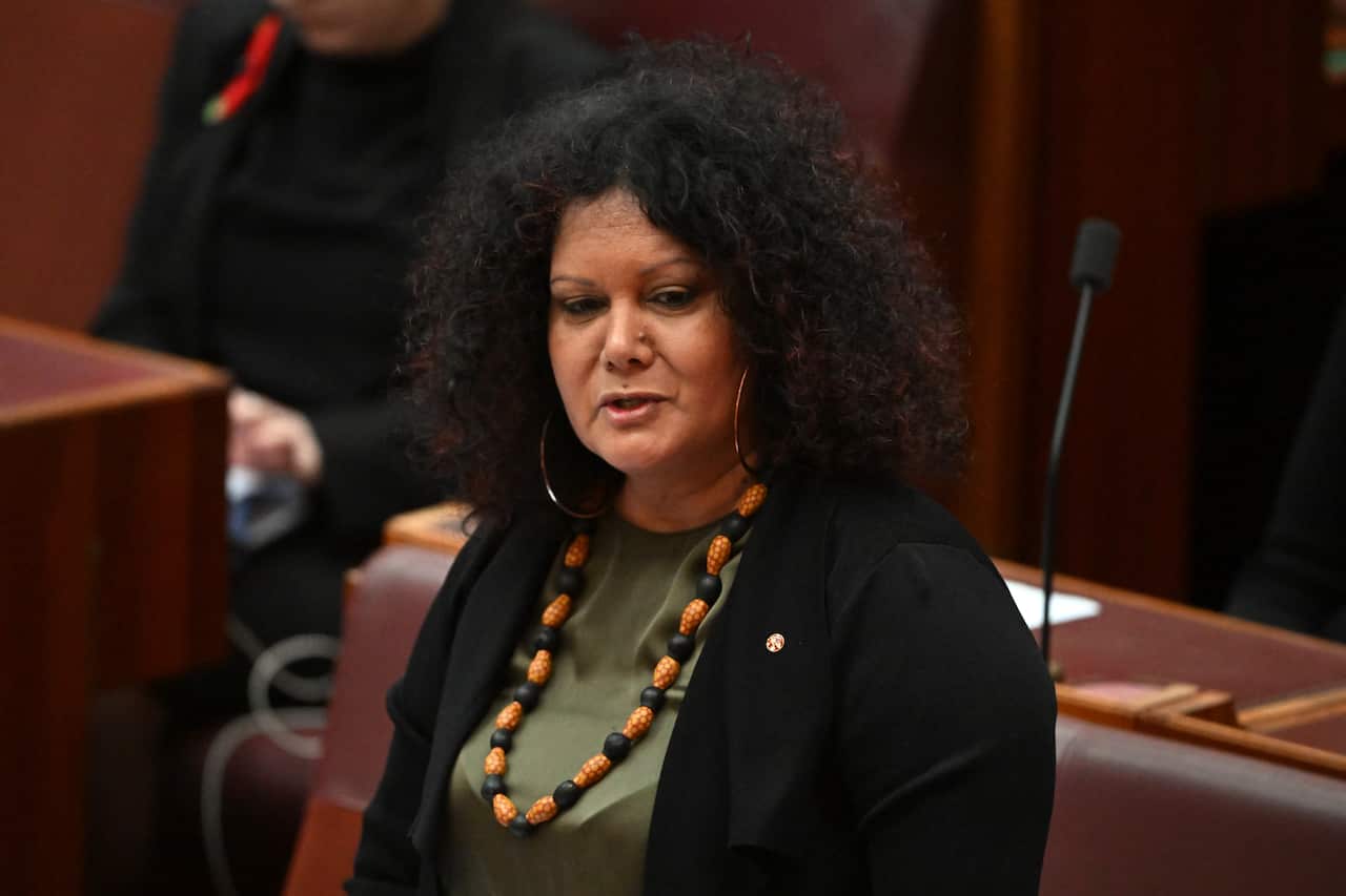 Malarndirri McCarthy delivers a speech in the Senate
