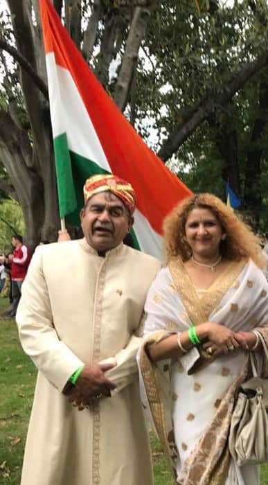Rakesh Monica photo with Tricolor.jpg