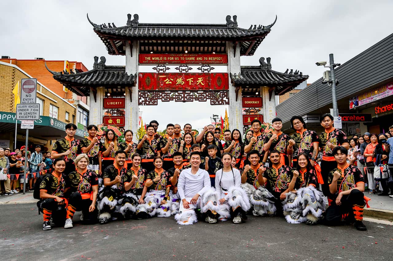 Lion dance performers at a Lunar New Year event in Cabramatta in 2024. Photo by Ashley Mar..jpg