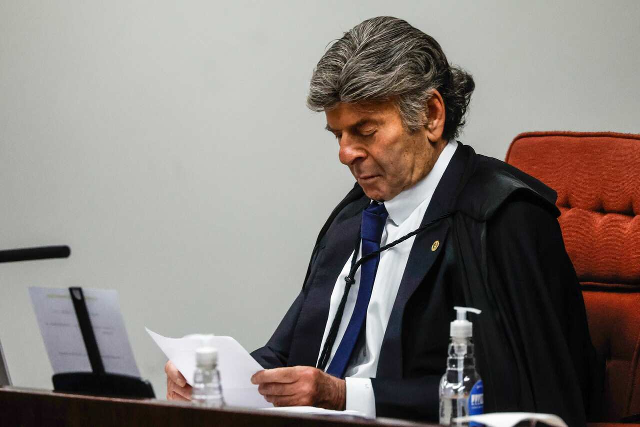 Brazilian Supreme Court Justice Luis Fux takes part during the trial for the attempted coup by former Brazilian President Jair Bolsonaro