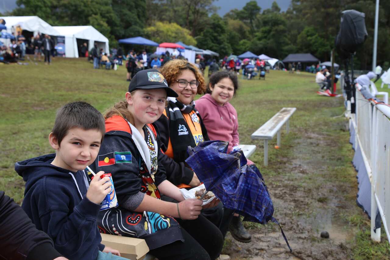 A few Mount Druitt supporters watching on this morning.