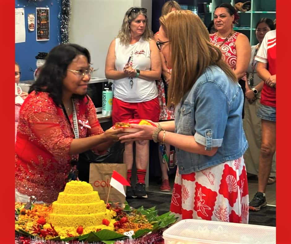 Nasi tumpeng at Driver Primary School Darwin