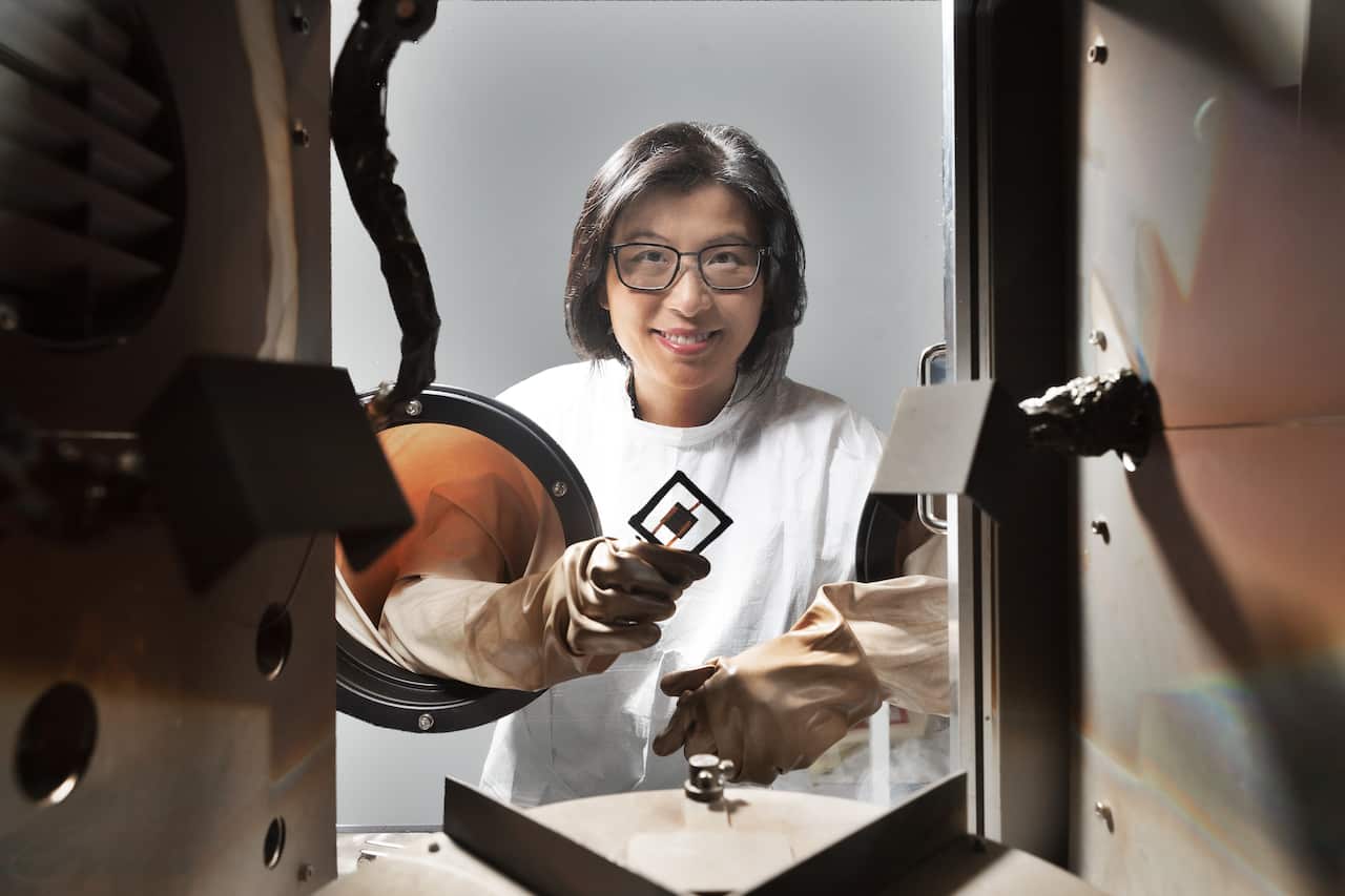 9120 Solar cells Anita Ho-Baillie Arena release photo shoot